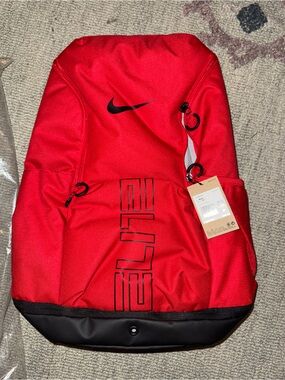Nike Red Elite Training Backpack with Black Accents